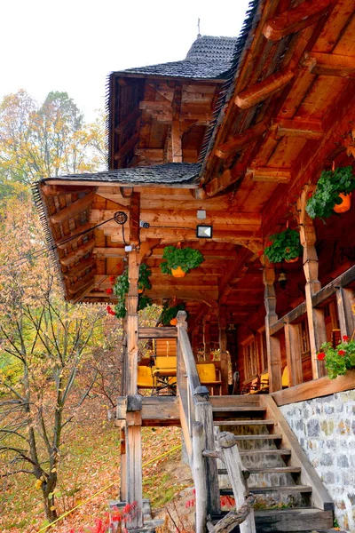 Herbstfärbung Kloster Sankt Anna Rohia Typische Ländliche Landschaft Den Wäldern — Stockfoto