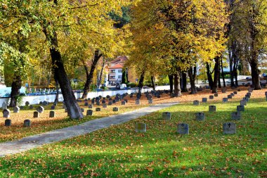 Sonbahar renkleri. Brasov, Transilvanya, Romanya, ülkenin merkezinde bulunan bir ilçedir şehrin tipik kentsel peyzaj