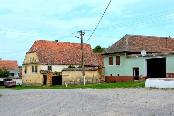 Paysage Rural Typique Maisons Campagne Barcut Bekokten Brekolten Transylvanie Roumanie — Photo