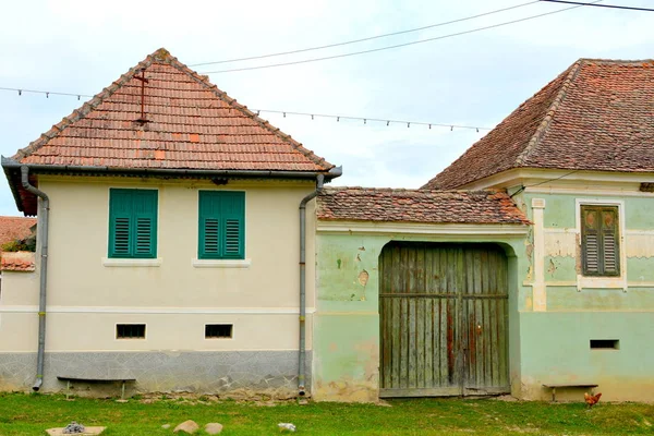 Paisaje Rural Típico Casas Campesinas Barcut Bekokten Brekolten Transilvania Rumania —  Fotos de Stock