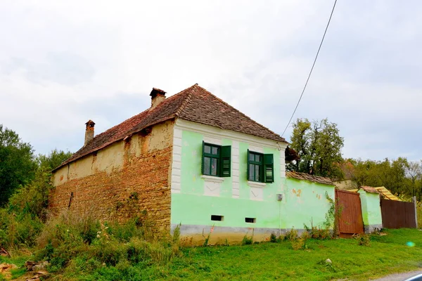 Typical Rural Landscape Peasant Houses Barcut Bekokten Brekolten Transylvania Romania — Stock Photo, Image