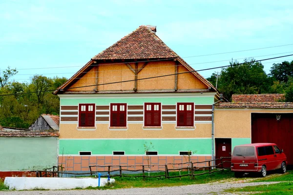 Paisagem Rural Típica Casas Camponeses Barcut Bekokten Brekolten Transilvânia Roménia — Fotografia de Stock