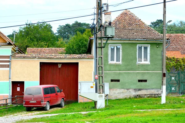 Tipik Kırsal Manzara Köylü Evlerde Barcut Bekokten Brekolten Transilvanya Romanya — Stok fotoğraf