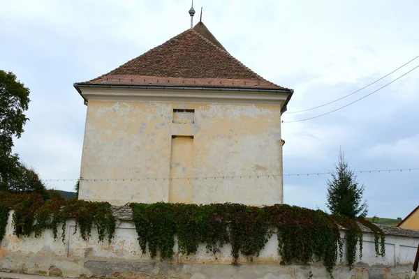 Befestigte Mittelalterliche Sächsische Kirche Dorf Barcut Bekokten Brekolten Siebenbürgen Rumänien — Stockfoto