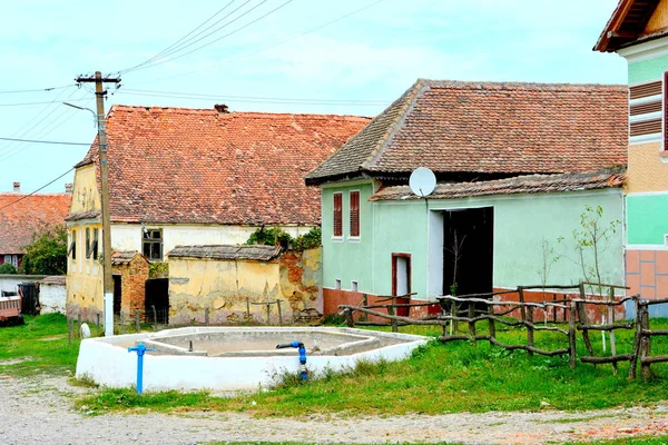 Paisagem Rural Típica Casas Camponeses Barcut Bekokten Brekolten Transilvânia Roménia — Fotografia de Stock