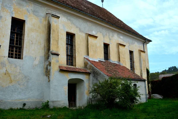 Igreja Saxão Medieval Fortificada Aldeia Barcut Bekokten Brekolten Transilvânia Roménia — Fotografia de Stock