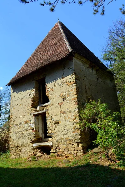 Des Ruines Eglise Évangélique Saxonne Médiévale Fortifiée Dans Village Felmer — Photo