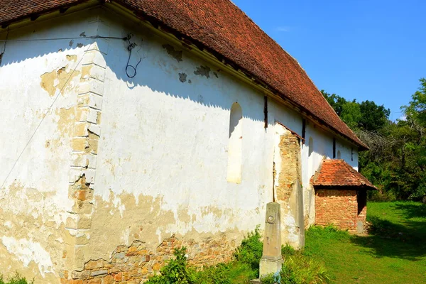 Harabeler Müstahkem Ortaçağ Sakson Evangelic Kilisesi Köyün Cobor Transilvanya Romanya — Stok fotoğraf