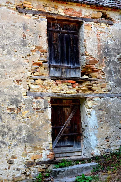 Des Ruines Eglise Évangélique Saxonne Médiévale Fortifiée Dans Village Felmer — Photo