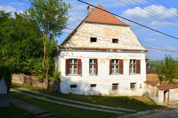 Tipik Kırsal Manzara Köylü Evlerde Köyü Ticuu Vechi Deutsch Tèkèsī — Stok fotoğraf