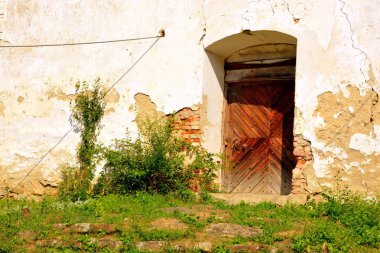 Harabeler. Müstahkem Ortaçağ Sakson evangelic Kilisesi de köyün Cobor, Transilvanya, Romanya. Yerleşim 12. yüzyılda ortasında Sakson kolonistler tarafından kuruldu