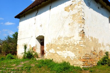 Harabeler. Müstahkem Ortaçağ Sakson evangelic Kilisesi de köyün Cobor, Transilvanya, Romanya. Yerleşim 12. yüzyılda ortasında Sakson kolonistler tarafından kuruldu
