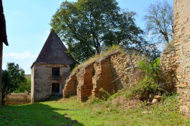 Harabeler. Müstahkem Ortaçağ Sakson evangelic Kilisesi de köyün Felmer, Felmern, Transilvanya, Romanya. Yerleşim 12. yüzyılda ortasında Sakson kolonistler tarafından kuruldu