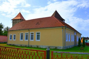 Tipik kırsal manzara ve köylü evlerde köyün Cata, Transilvanya, Romanya. Yerleşim 12. yüzyılda ortasında Sakson kolonistler tarafından kuruldu