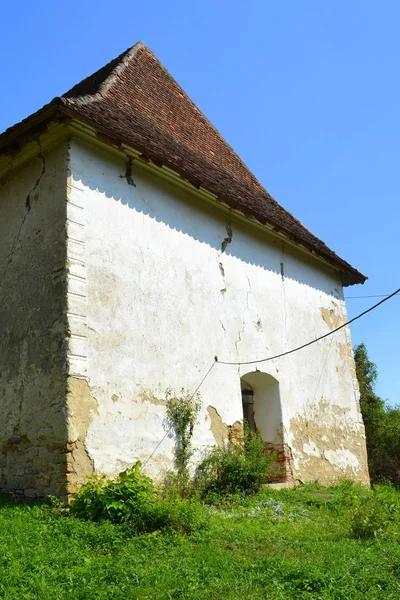 Ruinen Befestigte Mittelalterliche Sächsische Evangelische Kirche Dorf Cobor Siebenbürgen Rumänien — Stockfoto