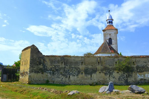 Eglise Évangélique Saxonne Médiévale Fortifiée Dans Village Mercheasa Transylvanie Roumanie — Photo