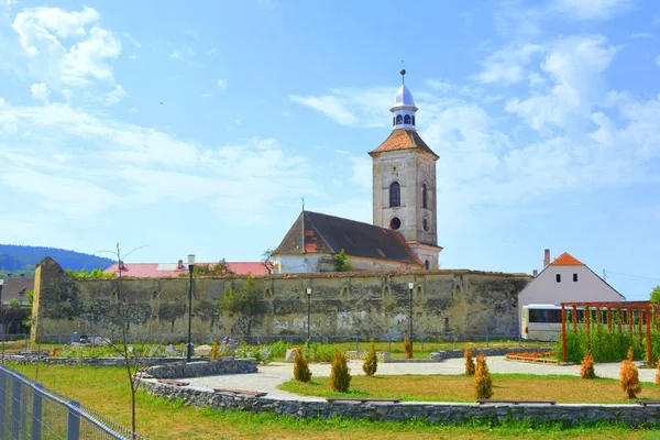 Befästa Medeltida Saxiska Evangelic Kyrkan Byn Mercheasa Transsylvanien Rumänien Bosättningen — Stockfoto