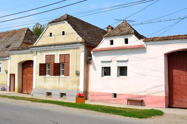 Типичный Сельский Пейзаж Крестьянские Дома Деревне Ката Трансильвания Румыния Поселение — стоковое фото