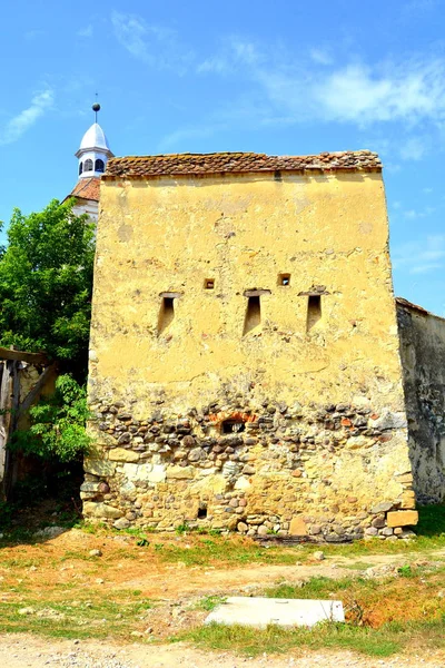 Iglesia Evangélica Saxon Medieval Fortificada Pueblo Mercheasa Transilvania Rumania Asentamiento — Foto de Stock