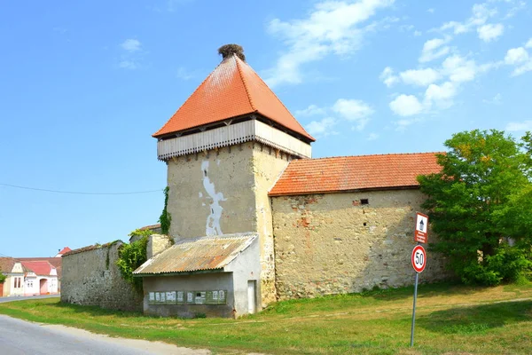 Befestigte Mittelalterliche Sächsische Evangelische Kirche Dorf Cata Siebenbürgen Rumänien Die — Stockfoto