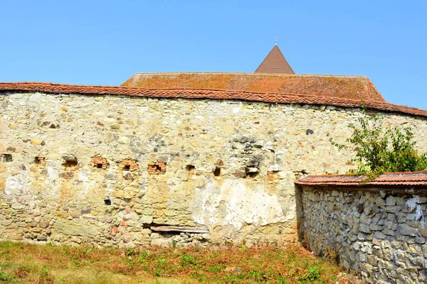 Igreja Evangélica Saxão Medieval Fortificada Aldeia Cata Transilvânia Romênia Assentamento — Fotografia de Stock