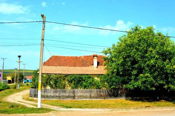 Paysage Rural Typique Maisons Campagne Dans Village Mercheasa Transylvanie Roumanie — Photo