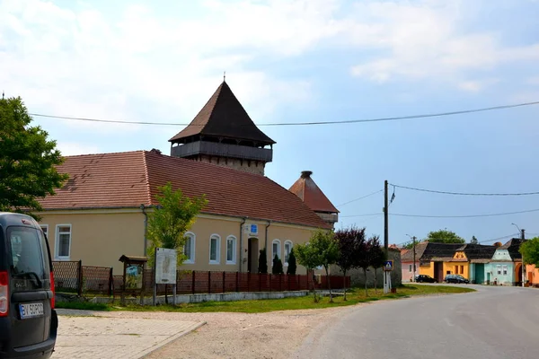 Opevněné Středověké Saské Evangelický Kostel Obci Cata Sedmihradsko Rumunsko Osada — Stock fotografie