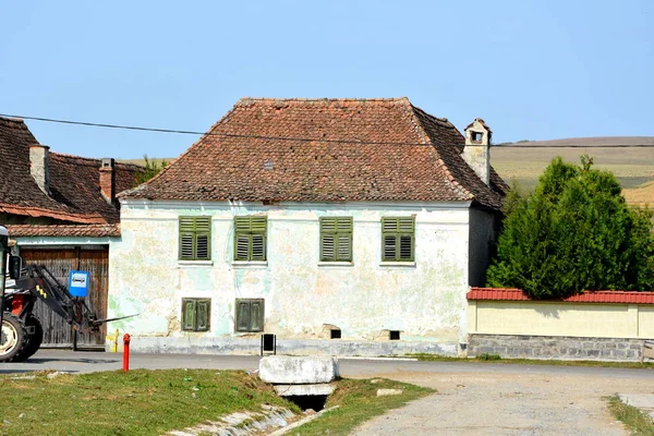 Tipik kırsal manzara ve köylü evlerde köyü Mercheasa, Transilvanya, Romanya. Yerleşim 12. yüzyılda ortasında Sakson kolonistler tarafından kuruldu