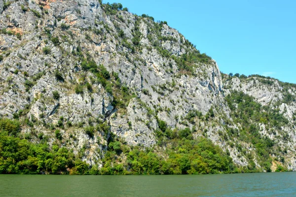 Demir Kapıları Bir Tuna Nehrinde Sırbistan Romanya Arasındaki Sınır Bir — Stok fotoğraf