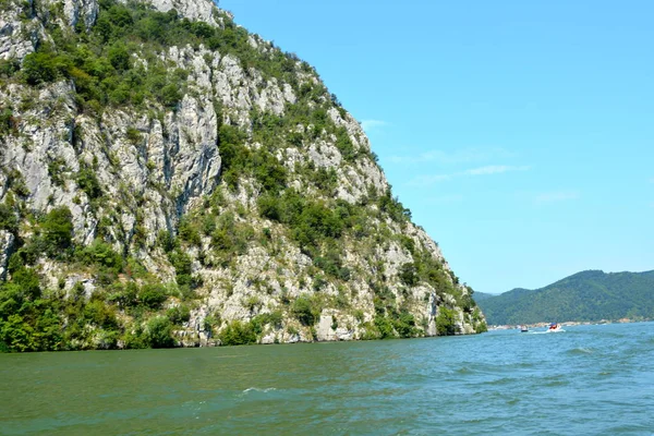 Železná Vrata Soutěska Řece Dunaj Které Tvoří Část Hranice Mezi — Stock fotografie
