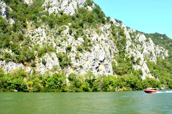 Demir Kapıları Bir Tuna Nehrinde Sırbistan Romanya Arasındaki Sınır Bir — Stok fotoğraf