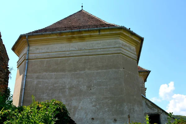 Befestigte Mittelalterliche Sächsische Evangelische Kirche Dorf Saesd Siebenbürgen Rumänien Die — Stockfoto