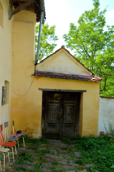 Typische Ländliche Landschaft Und Bauernhäuser Dorf Apold Siebenbürgen Rumänien Die — Stockfoto