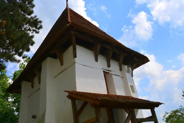 Igreja Evangélica Saxão Medieval Fortificada Aldeia Apold Transilvânia Romênia Assentamento — Fotografia de Stock