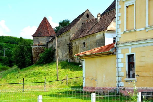 Befestigte Mittelalterliche Sächsische Evangelische Kirche Dorf Saesd Siebenbürgen Rumänien Die — Stockfoto