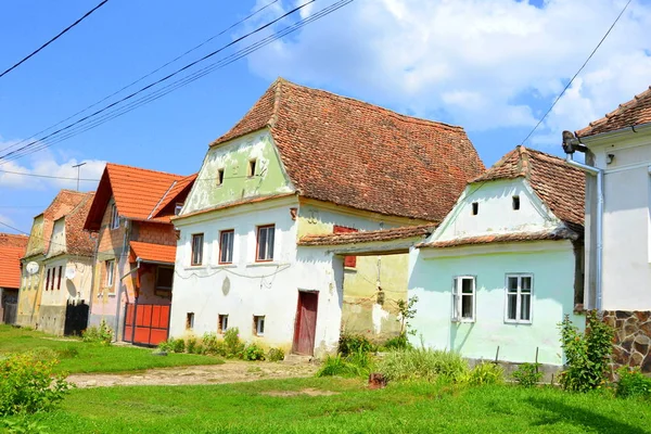 Paysage Rural Typique Maisons Campagne Dans Village Saesd Transylvanie Roumanie — Photo