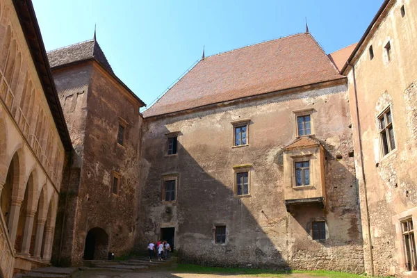 Corvin Castle Oder Hunyadi Castle Hunedoara Der Residenz Des Rumänischen — Stockfoto
