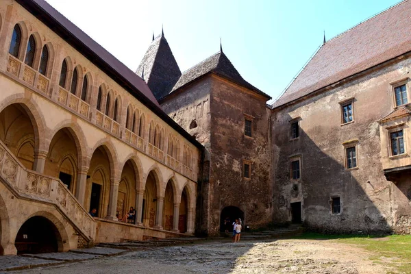 Corvin Castle Oder Hunyadi Castle Hunedoara Der Residenz Des Rumänischen — Stockfoto