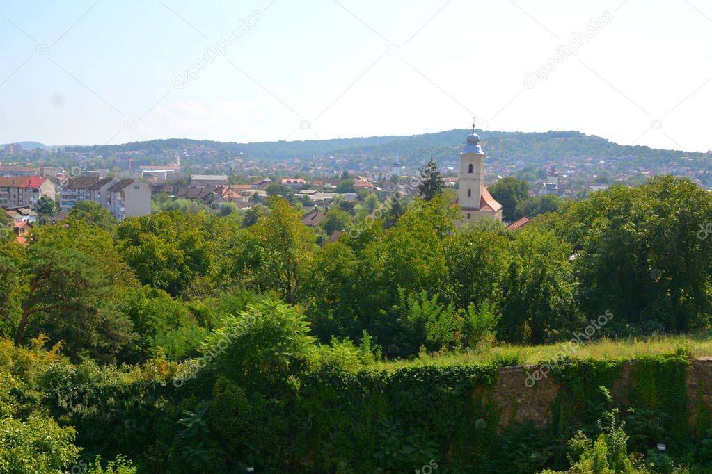 View of Hunedoara from the Corvin's Castle or  