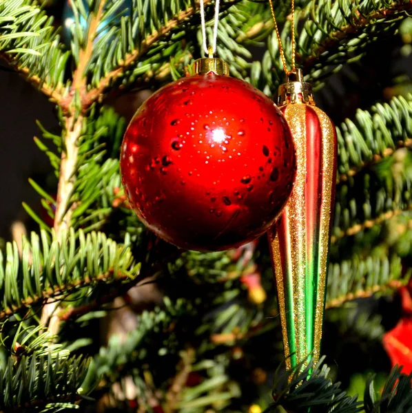 Ornement Arbre Noël Noël Est Une Fête Annuelle Commémorant Naissance — Photo