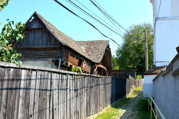 Köy Hoghiz, Transilvanya, Avrupa'nın tipik kırsal manzara