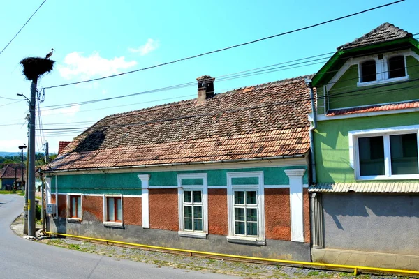 Köy Hoghiz, Transilvanya, Avrupa'nın tipik kırsal manzara