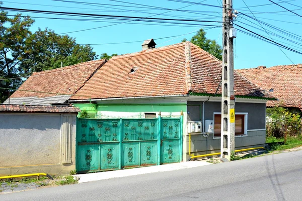 Köy Hoghiz, Transilvanya, Avrupa'nın tipik kırsal manzara