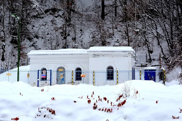 Road Winter Touristic Station Poiana Brasov Brasov Town Situated Transylvania — Stock Photo, Image