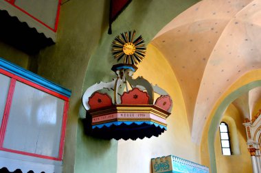 Müstahkem Ortaçağ Sakson evangelic kilise içinde köy Toarcla, Tartlau, Transilvanya, Romanya. Yerleşim 12. yüzyılda ortasında Sakson kolonistler tarafından kuruldu