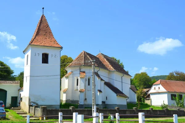 Müstahkem Ortaçağ Sakson Kilisede Roandola Bir Komün Sibiu County Transilvanya — Stok fotoğraf