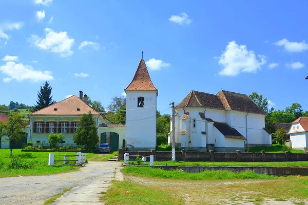 Iglesia Medieval Fortificada Saxon Roandola Una Comuna Condado Sibiu Transilvania —  Fotos de Stock