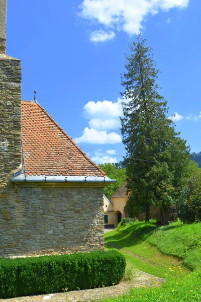 Typiska Landsbygdens Landskap Och Bonde Hus Byn Malancrav Transsylvanien Rumänien — Stockfoto