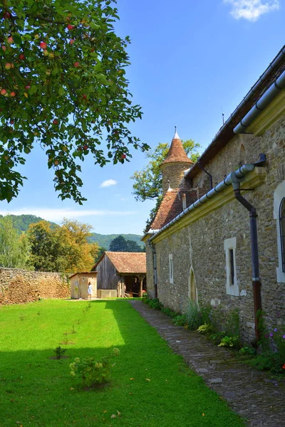 Tipico Paesaggio Rurale Case Contadine Nel Villaggio Malancrav Transilvania Romania — Foto Stock