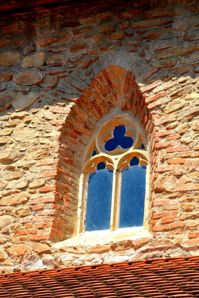 Iglesia Medieval Fortificada Pueblo Malancrav Rumania Aquí Están Algunos Los — Foto de Stock